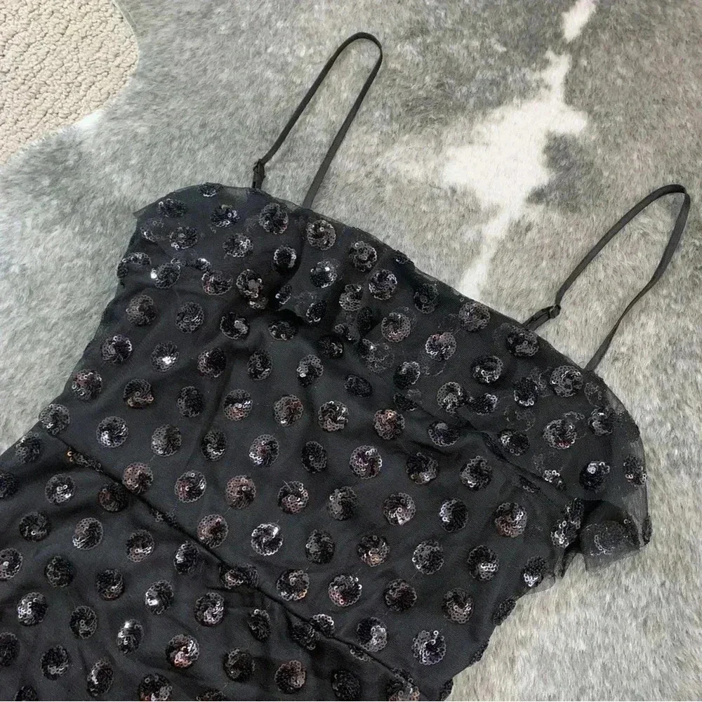 NWT Sequin Polka Dot Dress - Picture 4 of 12